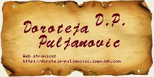 Doroteja Puljanović vizit kartica